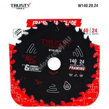 Пильный диск Trusty-Tools Framing по дереву 140х20 24T