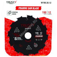Пильный диск Trusty-Tools Framing по дереву 190х30 12T