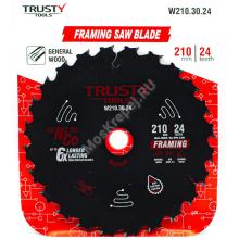 Пильный диск Trusty-Tools Framing по дереву 210х30 24T