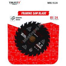 Пильный диск Trusty-Tools Framing по дереву 85х15 24T