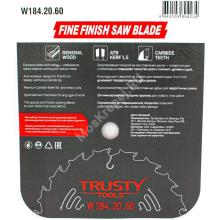 Trusty-Tools Fine Finish чистый рез 184х20 60T
