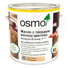 Масло с твердым воском цветное OSMO Hartwachs-Öl Farbig 2.5 л. (3040 Weib)