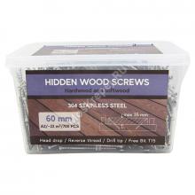 Саморезы Hidden Wood Screws 60 мм из нержавейки