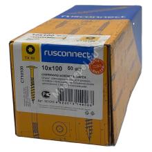 Конструкционный шуруп Rusconnect для дерева с пресшаебой 10х100 мм 