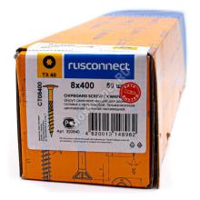 Саморез 8x400 Тарельчатая головка, сталь с желтой оцинковкой