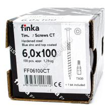 Саморез конструкционный тарельчатый Finka Timber Screws CT 6x100 Саморез конструкционный тарельчатый Finka Timber Screws CT 6x100