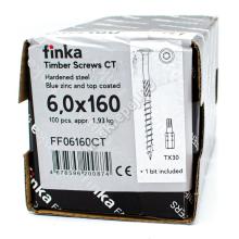 Саморез конструкционный тарельчатый Finka Timber Screws CT 6x160 Саморез конструкционный тарельчатый Finka Timber Screws CT 6x160
