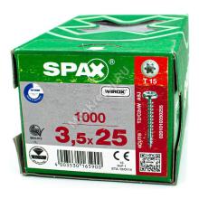 Саморез SPAX 3,5x25 универс. потай. полная резьба