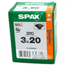 Саморез SPAX 3x20 Black BLAX