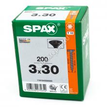 Саморез SPAX 3x30 Black BLAX