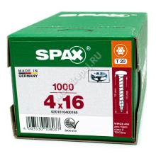 Саморез SPAX 4x16 полусферическая головка 