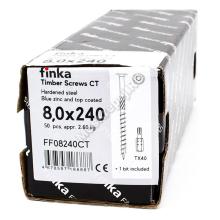 Саморез конструкционный тарельчатый Finka Timber Screws CT 8x240 Саморез конструкционный тарельчатый Finka Timber Screws CT 8x240