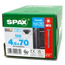 Саморез для фасадной доски SPAX 4.5x70 чёрный