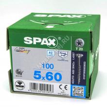 Саморез универсальный SPAX 5x60 нержавеющая сталь A2 (100шт.)