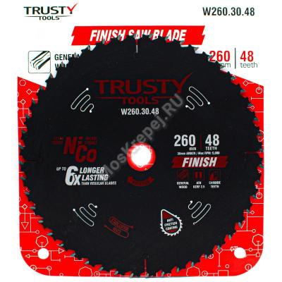 Пильный диск Trusty-Tools Finish аккуратный рез 260х30 48T