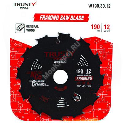 Пильный диск Trusty-Tools Framing по дереву 190х30 12T