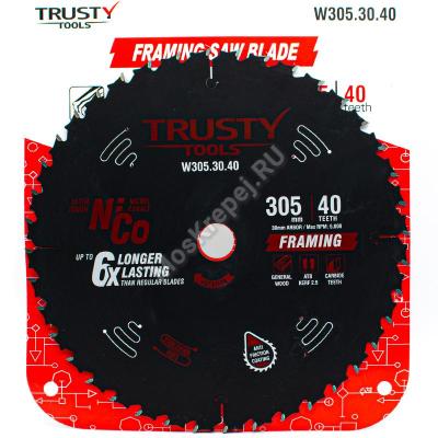 Пильный диск Trusty-Tools Framing по дереву305х30 40T