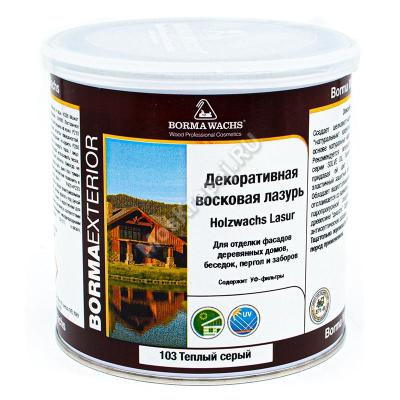 Декоративная восковая лазурь (1 л), цв. 103 (теплый серый)