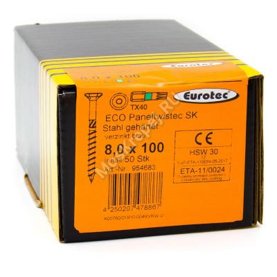Eurotec 8x100 ECO PT Потайная головка
