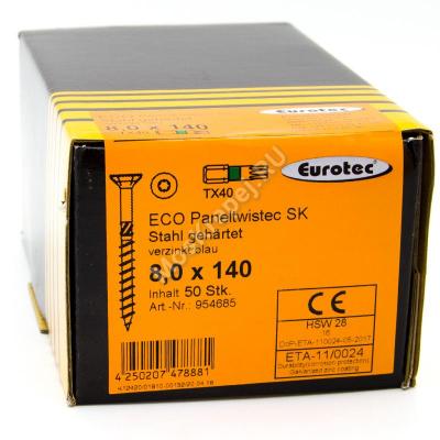 Eurotec 8x140 ECO PT Потайная головка