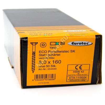 Eurotec 8x160 ECO PT Потайная головка