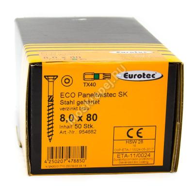 Eurotec 8x80 ECO PT Потайная головка