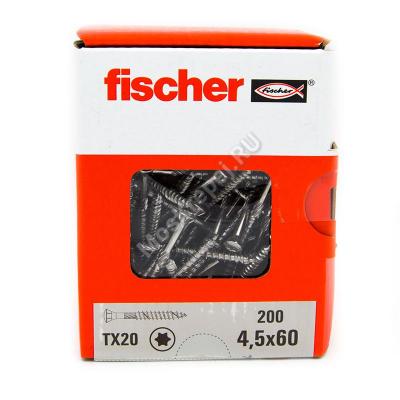 Саморезы Fischer 4,5x60 для фасадной доски из нержавейки