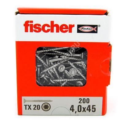Саморезы Fischer 4x45 для ДСП и фасада из нержавейки