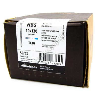 Саморез Rothoblaas с потайной головкой HBS 10x120 (50 шт.)