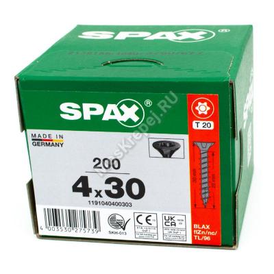 Саморез SPAX 4x30 Black BLAX