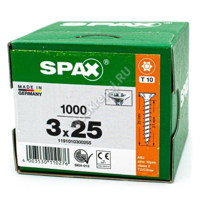 Саморез универсальный SPAX 3x25 Саморез универсальный SPAX 3x25