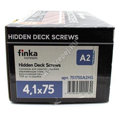 Саморезы Finka Hidden Deck Screws 75 мм из нержавейки