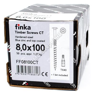 Саморез конструкционный тарельчатый Finka Timber Screws CT 8x100
