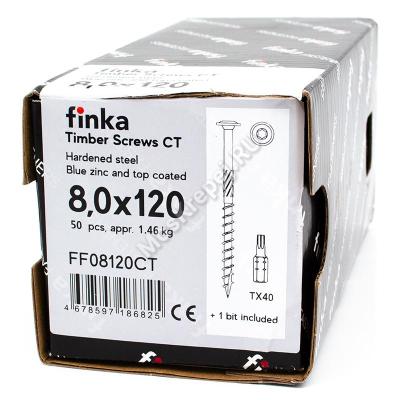 Саморез конструкционный тарельчатый Finka Timber Screws CT 8x120