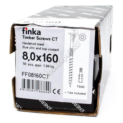 Саморез конструкционный тарельчатый Finka Timber Screws CT 8x160