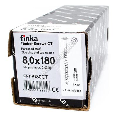 Саморез конструкционный тарельчатый Finka Timber Screws CT 8x180