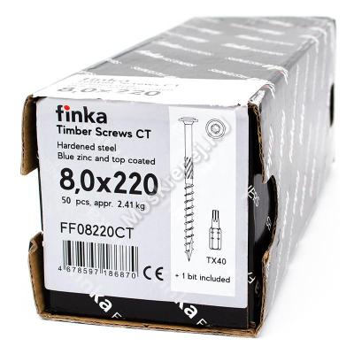 Саморез конструкционный тарельчатый Finka Timber Screws CT 8x220