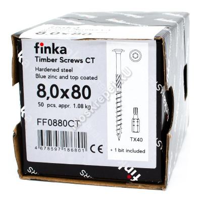 Саморез конструкционный тарельчатый Finka Timber Screws CT 8x80