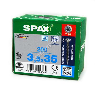 SPAX 3,5x35 нержавеющая сталь A2, полная резьба