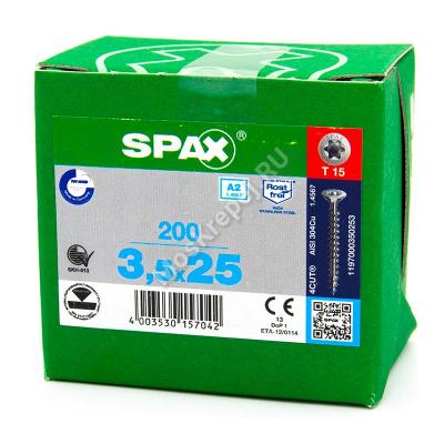 SPAX 3,5x25 нержавеющая сталь A2