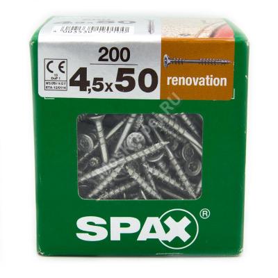 Саморезы для крепления фасадной и террасной доски SPAX 4.5x50