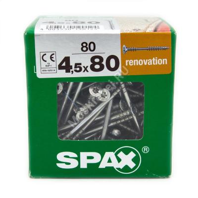 Саморезы для крепления фасадной и террасной доски SPAX 4.5x80