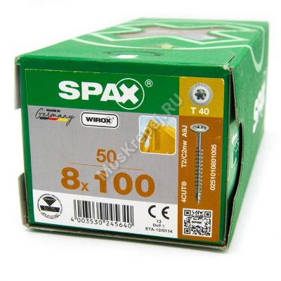 Саморезы SPAX 8x100 тарельчатая головка