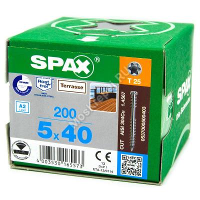 Саморез для террасной доски SPAX D 5x40