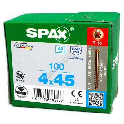 Саморез SPAX 4x45 малая головка antic