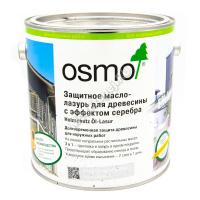 Защитное масло-лазурь для древесины с эффектом серебра Osmo Holzschutz Öl-Lasur 2,5 л. (1142 Graphitsilber)