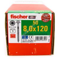 Конструкционные саморезы Fischer 8x120 с пресс-шайбой и шестигранной головой Конструкционные саморезы Fischer 8x120 с пресс-шайбой и шестигранной головой