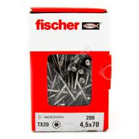 Саморезы Fischer 4,5x70 для фасадной доски из нержавейки
