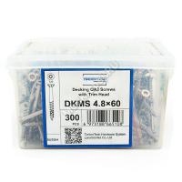 Саморез DKMS 4,8х60 мм для террасной и фасадной доски из нержавеющей стали A2 (300шт.) Саморез DKMS 4,8х60 мм для террасной и фасадной доски из нержавеющей стали A2 (300шт.)